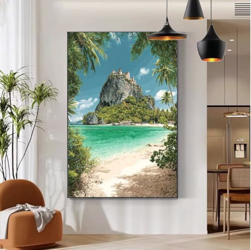 Malen Nach Zahlen Erwachsene Landschaft Malen Nach Zahlen mit Rahmen 50x70 cm , DIY Painting by Numbers Adults Strand Handgemalt Ölgemälde Kit mit 3 Pinseln und Acrylfarbe, Wanddeko Wohnzimmer b-113 Malen Nach Zahlen Erwachsene Landschaft Malen Nach Zahlen mit Rahmen 50x70 cm , DIY Painting by Numbers Adults Strand Handgemalt Ölgemälde Kit mit 3 Pinseln und Acrylfarbe, Wanddeko Wohnzimmer b-113 von Mhpbdljy