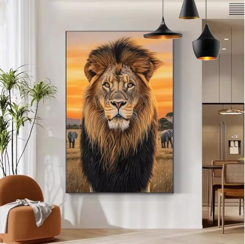 Malen Nach Zahlen Erwachsene Tier Malen Nach Zahlen mit Rahmen 50x70 cm Leinwand, DIY Painting by Numbers Adults Löwe Handgemalt Ölgemälde Kit mit 3 Pinseln und Acrylfarbe, Wanddeko Wohnzimmer b-119 Malen Nach Zahlen Erwachsene Tier Malen Nach Zahlen mit Rahmen 50x70 cm Leinwand, DIY Painting by Numbers Adults Löwe Handgemalt Ölgemälde Kit mit 3 Pinseln und Acrylfarbe, Wanddeko Wohnzimmer b-119 von Mhpbdljy