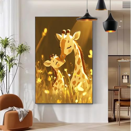 Malen Nach Zahlen Erwachsene mit Rahmen Tier Malen Nach Zahlen Erwachsene Giraffe Muster, DIY Handgemalt Ölgemälde Kit mit Pinseln + Acrylfarbe + 40x50 cm Leinwand Knitterfreie, Deko Schlafb-117 Malen Nach Zahlen Erwachsene mit Rahmen Tier Malen Nach Zahlen Erwachsene Giraffe Muster, DIY Handgemalt Ölgemälde Kit mit Pinseln + Acrylfarbe + 40x50 cm Leinwand Knitterfreie, Deko Schlafb-117 von Mhpbdljy