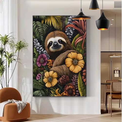 Tier Malen Nach Zahlen Faultiere Malen Nach Zahlen Erwachsene mit Rahmen 35x45 Paint by Numbers DIY Knitterfreie Leinwand Ölgemälde Bastelset mit 3 Pinseln für Zimmer Deko, Geschenke für Frauen b-121 Tier Malen Nach Zahlen Faultiere Malen Nach Zahlen Erwachsene mit Rahmen 35x45 Paint by Numbers DIY Knitterfreie Leinwand Ölgemälde Bastelset mit 3 Pinseln für Zimmer Deko, Geschenke für Frauen b-121 von Mhpbdljy
