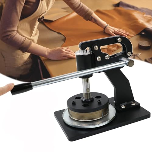 100 Quadratzentimeter Industrieller Stoffproben-Schneidmaschine, Runde Stoff-Schneidmaschine Mit Griff, Schnittstärke 0,1-10 Mm Für Leder-, Papier- Und Textilproben von MiBoce