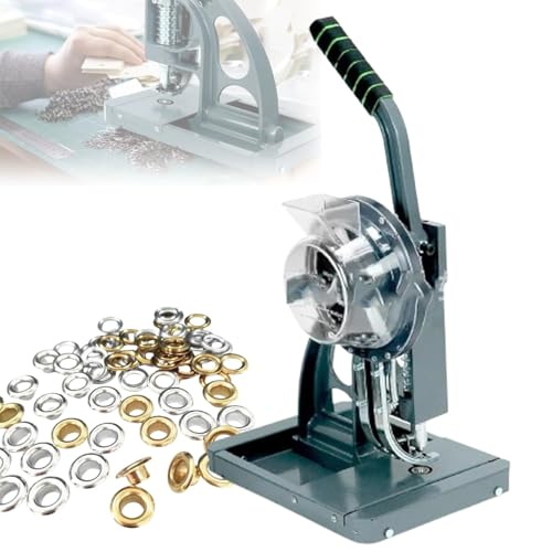 MiBoce Handpress-Grommetenmaschine, Halbautomatische Öse-Fixiermaschine Mit Transparenter Futterkasten, Die 100 Knopflöcher Hält, Für Werbespray-Stoff-Leder-Plane Tarpaulin MiBoce Handpress-Grommetenmaschine, Halbautomatische Öse-Fixiermaschine Mit Transparenter Futterkasten, Die 100 Knopflöcher Hält, Für Werbespray-Stoff-Leder-Plane Tarpaulin von MiBoce