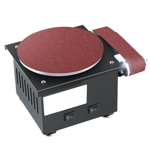 Mini -Gürtelschleiften, Elektrische Gürtelbenbankschleife Mit Schleif- Und Poliersatz, 150 Mm Sandscheibendurchmesser, 7 Einstellbare Geschwindigkeit Max. 8000RMP, Für Metall, Stein, Holz Mini -Gürtelschleiften, Elektrische Gürtelbenbankschleife Mit Schleif- Und Poliersatz, 150 Mm Sandscheibendurchmesser, 7 Einstellbare Geschwindigkeit Max. 8000RMP, Für Metall, Stein, Holz von MiBoce