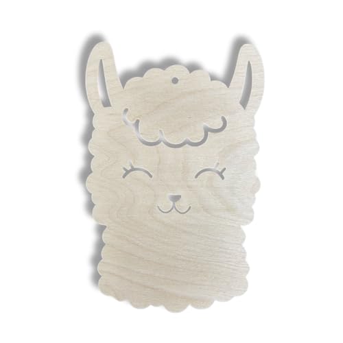 Holz-Alpaka zum Aufhängen – 13,1 x 19,8 cm – Lasergeschnitten – Wanddeko zum Bemalen – 3 mm dick – Natur Sperrholz – DIY Holzfigur für Kinderzimmer, Basteln & Deko Holz-Alpaka zum Aufhängen – 13,1 x 19,8 cm – Lasergeschnitten – Wanddeko zum Bemalen – 3 mm dick – Natur Sperrholz – DIY Holzfigur für Kinderzimmer, Basteln & Deko von MiL4
