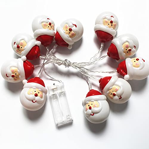 Weihnachtsmann Lichterkette, 10 Stück Weihnachtslichter LED Lichterkette für Garten Haus Hochzeit Weihnachten Party von MiOYOOW