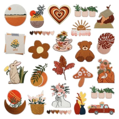 Vintage Bügelbilder und Aufnäher, 24 Stück Stickerei Bären Patches, DIY-Nähaufkleber für Damenkleidung, Hüte, Jacken, Rucksäcke Vintage Bügelbilder und Aufnäher, 24 Stück Stickerei Bären Patches, DIY-Nähaufkleber für Damenkleidung, Hüte, Jacken, Rucksäcke von MiOYOOW