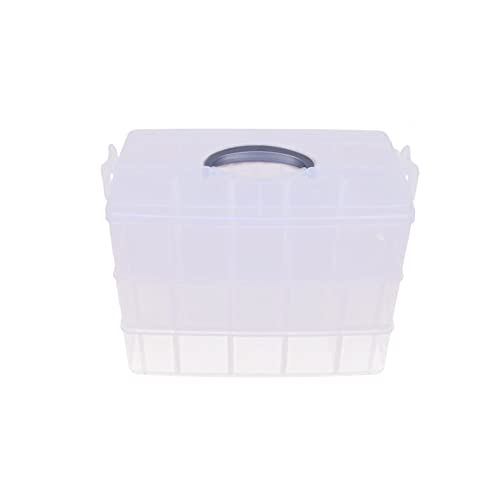 MiSMiAO Sortierbox mit Tragegriff Sortier Aufbewahrungsbox Sortierboxen für Kleinteile verstellbaren Organizer Box Schraubenbox für Spielzeug, Schmuck, Kosmetik, 3 x 10 Fächer (White) von MiSMiAO
