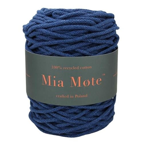 Mia Mote Basic Line Flechtkordel 5 mm, 100m Dunkelblau - Geflochtene Baumwollschnur mit Baumwollkern - Baumwollschnur - Schnur für Makramee, DIY, Kunsthandwerk, DIY Dekoration Mia Mote Basic Line Flechtkordel 5 mm, 100m Dunkelblau - Geflochtene Baumwollschnur mit Baumwollkern - Baumwollschnur - Schnur für Makramee, DIY, Kunsthandwerk, DIY Dekoration von Mia Mote