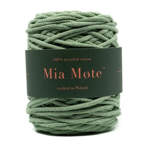 Mia Mote Basic Line Flechtkordel - Geflochtene Baumwollschnur mit Baumwollkern 5 mm - Baumwollschnur - Schnur für Makramee, DIY, Kunsthandwerk, DIY Dekoration - Green Jasper 50m Mia Mote Basic Line Flechtkordel - Geflochtene Baumwollschnur mit Baumwollkern 5 mm - Baumwollschnur - Schnur für Makramee, DIY, Kunsthandwerk, DIY Dekoration - Green Jasper 50m von Mia Mote