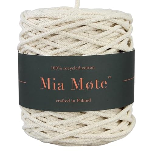 Mia Mote Basic Line Flechtkordel - Geflochtene Baumwollschnur mit Baumwollkern 5 mm - Baumwollschnur - Schnur für Makramee, DIY, Kunsthandwerk, DIY Dekoration - Limestone 200m Mia Mote Basic Line Flechtkordel - Geflochtene Baumwollschnur mit Baumwollkern 5 mm - Baumwollschnur - Schnur für Makramee, DIY, Kunsthandwerk, DIY Dekoration - Limestone 200m von Mia Mote