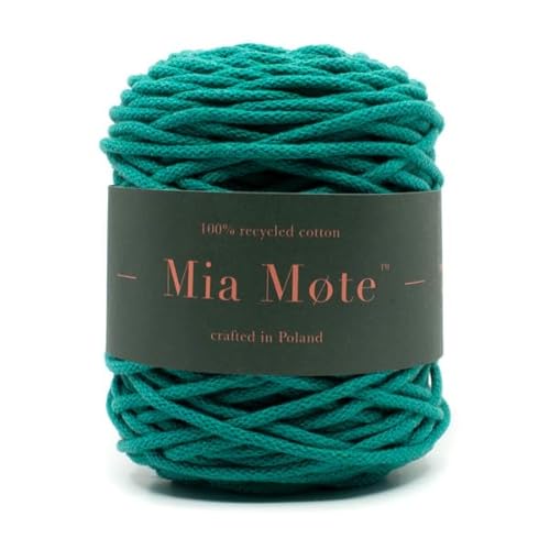 Mia Mote Basic Line Flechtkordel - Geflochtene Baumwollschnur mit Baumwollkern 5 mm - Baumwollschnur - Schnur für Makramee, DIY, Kunsthandwerk, DIY Dekoration - Malachite Green 50m Mia Mote Basic Line Flechtkordel - Geflochtene Baumwollschnur mit Baumwollkern 5 mm - Baumwollschnur - Schnur für Makramee, DIY, Kunsthandwerk, DIY Dekoration - Malachite Green 50m von Mia Mote