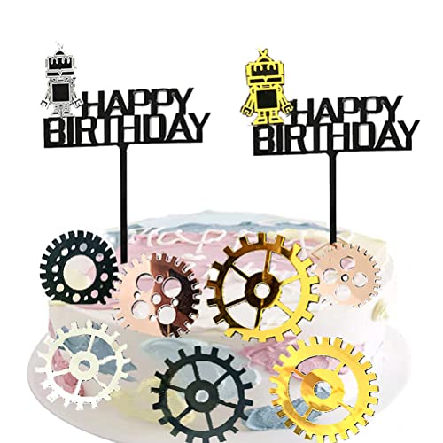 MiaLover 16 Stück Roboter Kuchendeko Tortendeko Happy Birthday Cake Topper Geburtstag Roboter Figuren Torte für Kinder Baby Party Geburtstag Party Kuchen Dekoration Supplies MiaLover 16 Stück Roboter Kuchendeko Tortendeko Happy Birthday Cake Topper Geburtstag Roboter Figuren Torte für Kinder Baby Party Geburtstag Party Kuchen Dekoration Supplies von MiaLover