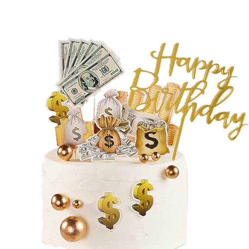 MiaLover 19 Stück Dollar Tortendekoration Acryl Happy Birthday Tortenstecker Geld Kuchen Topper Cupcake Picks Kuchendekoration für Männer Vermissen Birthday Party Dekorationen MiaLover 19 Stück Dollar Tortendekoration Acryl Happy Birthday Tortenstecker Geld Kuchen Topper Cupcake Picks Kuchendekoration für Männer Vermissen Birthday Party Dekorationen von MiaLover