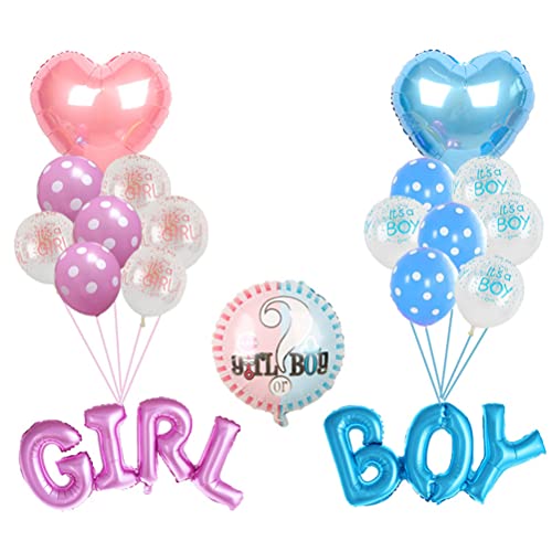 MiaLover 19 Stück Gender Reveal Party Dekoration Boy or Girl Party Dekoration Herzförmige Folienballons Latexballon Bunte Luftballons eingestellt für Hochzeit Ankündigung Einer Schwangerschaft Gender MiaLover 19 Stück Gender Reveal Party Dekoration Boy or Girl Party Dekoration Herzförmige Folienballons Latexballon Bunte Luftballons eingestellt für Hochzeit Ankündigung Einer Schwangerschaft Gender von MiaLover