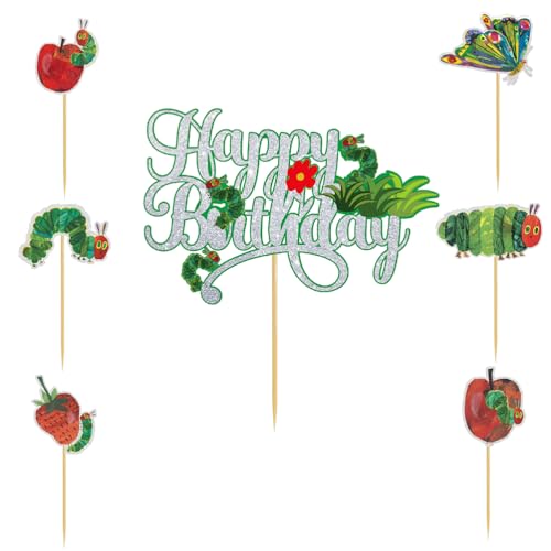 MiaLover 19Pcs Kuchen dekorieren Set Insekten Thematische Kuchen dekorieren 1 große Happy Birthday Cupcake und 18 Cake Topper für Kinder Junge Mädchen Geburtstag Party Zubehör MiaLover 19Pcs Kuchen dekorieren Set Insekten Thematische Kuchen dekorieren 1 große Happy Birthday Cupcake und 18 Cake Topper für Kinder Junge Mädchen Geburtstag Party Zubehör von MiaLover