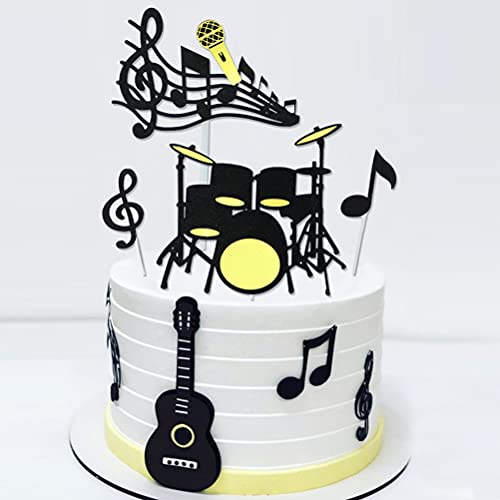 MiaLover 48 Stück Musiknoten Cupcake Topper Happy Birthday Cake Toppers Set Tortendeko Gitarre Cake Torten Muffin Dekoration für Kinder Mädchen Junge Musikalisches Thema Party MiaLover 48 Stück Musiknoten Cupcake Topper Happy Birthday Cake Toppers Set Tortendeko Gitarre Cake Torten Muffin Dekoration für Kinder Mädchen Junge Musikalisches Thema Party von MiaLover