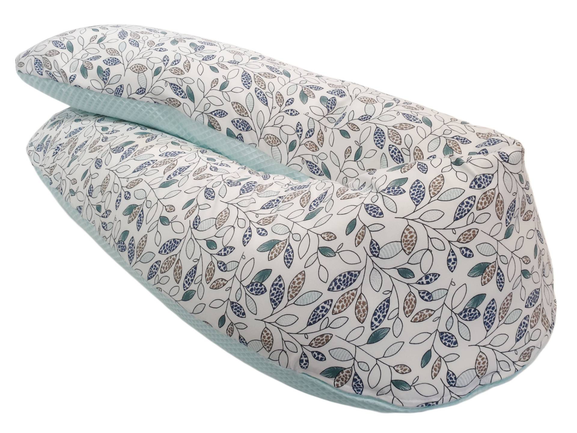 stillkissen Kuschelkissen Oder Nur Bezug Blätter Blau/Mint Von Atelier Miamia stillkissen Kuschelkissen Oder Nur Bezug Blätter Blau/Mint Von Atelier Miamia von MiaMiaAtelier