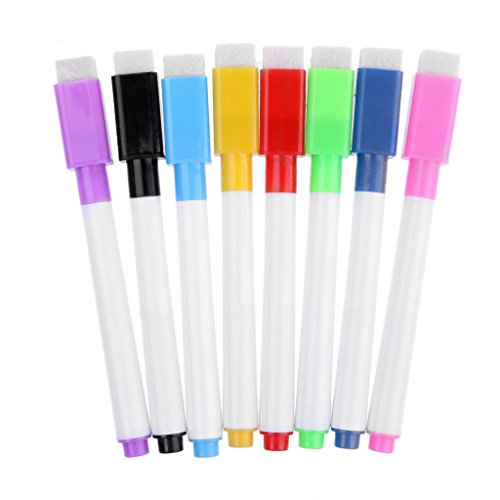 1 Set magnetischer Whiteboard-Stift, löschbarer Marker, Büro, Schulbedarf, 8 Farben, Whiteboard-Stift von Miaelle