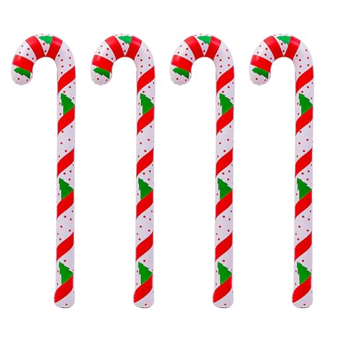 Miaija Aufblasbare Zuckerstangen-Luftballons, Jumbo-Dekoration für drinnen und draußen, 90 cm, 4 Stück Miaija Aufblasbare Zuckerstangen-Luftballons, Jumbo-Dekoration für drinnen und draußen, 90 cm, 4 Stück von Miaija