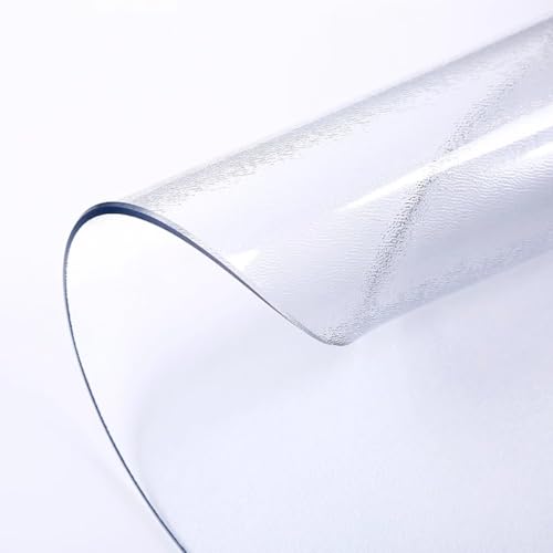 Home Runde PVC-Schreibtisch-Tischschutzabdeckung, Esszimmer, Küche, wasserdichte Tischmatte, abwischbar, rutschfeste Schreibtischunterlage (rund: 80 cm, mattiert) von Miaogoo
