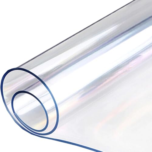 Miaogoo Rechteckige PVC-Tischdecke für Esstisch, Kommode, Teetisch, abwischbare Schreibtischunterlage, Tischmatte, bequeme transparente Tischdecke (140 x 70 cm) von Miaogoo