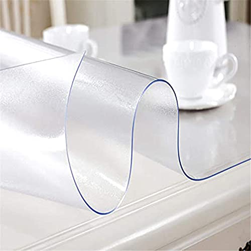 Transparente/mattierte PVC-Tischunterlage aus Kunststoff, Schreibtischschutz, wasserdicht, waschbar, Tischunterlage für Zuhause, Küche, Büro (80 x 40 cm, mattiert) von Miaogoo
