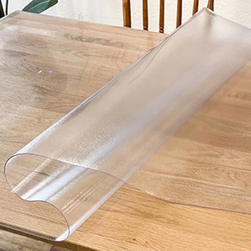 Transparente/mattierte Tischunterlage, transparentes PVC, 1 mm dick, Schreibtischschutz, weiche, strukturierte wasserdichte Tischdecke, Schreibtischunterlage für Zuhause und Büro (130 x 90 cm Transparente/mattierte Tischunterlage, transparentes PVC, 1 mm dick, Schreibtischschutz, weiche, strukturierte wasserdichte Tischdecke, Schreibtischunterlage für Zuhause und Büro (130 x 90 cm von Miaogoo