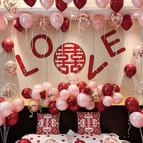 Hochzeit Raumdekoration Ballon Set Latex Ballon Hochzeit Verlobung Party Dekoration von Miaoyak