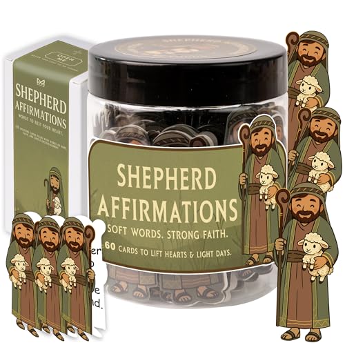 Positive Shepherd Affirmations Jar - Glaube & Ermutigungsnotizen, christliches Geschenk für Männer und Frauen, Pastoren-Wertschätzungsgeschenke für Männer, Pastoren, Ehefrau Wertschätzungsgeschenk Positive Shepherd Affirmations Jar - Glaube & Ermutigungsnotizen, christliches Geschenk für Männer und Frauen, Pastoren-Wertschätzungsgeschenke für Männer, Pastoren, Ehefrau Wertschätzungsgeschenk von Miarita