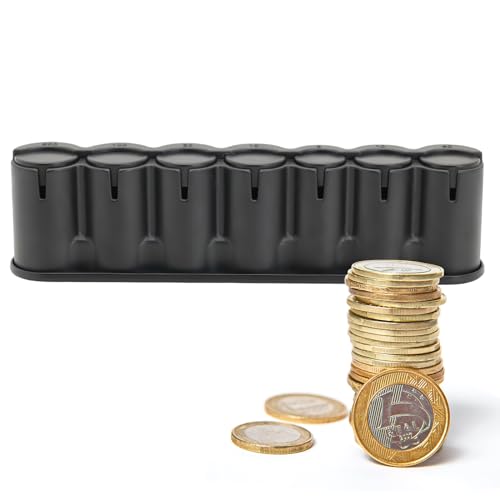 Miawtro 7 Löcher Münzspender, Münzbox Zum Ordnen Von Euro Coin, Kleingeld Aufbewahrung, Münzsortierer Fürtaxis, Busse, Restaurant, Verkäufer Im Freizeitpark von Miawtro