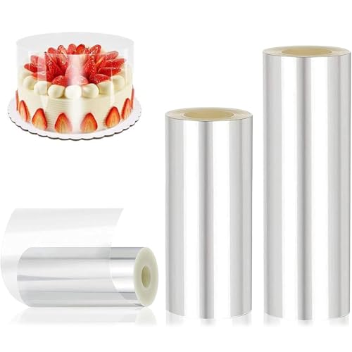 Miayical Tortenrandfolie, 3 Rolle Tortenrandfolie Wiederverwendbar, Transparent Acetat Rolle Tortenfolie, Harte Torten Folie,6/8/10cmx5m, Plastikfolie Tortenfolien für Tortendeko Schokolade Mousse Miayical Tortenrandfolie, 3 Rolle Tortenrandfolie Wiederverwendbar, Transparent Acetat Rolle Tortenfolie, Harte Torten Folie,6/8/10cmx5m, Plastikfolie Tortenfolien für Tortendeko Schokolade Mousse von Miayical