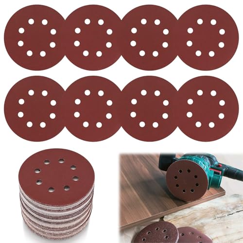 Schleifscheiben Set 125mm Klett für Winkelschleifer, 30 Stück SchleifpapierSchleifscheiben 8 Loch, P40/P60/P100/P120/P240/P320 Exzenter Runde Schleifpapier, für Exzenterschleifer Holz, Metall, Farbe Schleifscheiben Set 125mm Klett für Winkelschleifer, 30 Stück SchleifpapierSchleifscheiben 8 Loch, P40/P60/P100/P120/P240/P320 Exzenter Runde Schleifpapier, für Exzenterschleifer Holz, Metall, Farbe von Miayical