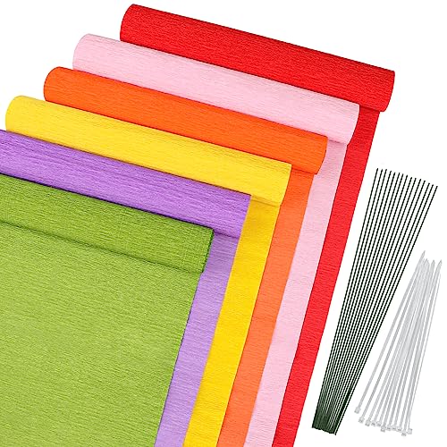 Krepppapier, MicButty 6 Rollen Krepppapier Pastell Regenbogen krepppapier Bunt Zum Basteln Crepe Papier Krepppapier Blumen DIY, Florale Kunstwerke für Hochzeit, Geburtstag, Weihnachten, Valentinstag Krepppapier, MicButty 6 Rollen Krepppapier Pastell Regenbogen krepppapier Bunt Zum Basteln Crepe Papier Krepppapier Blumen DIY, Florale Kunstwerke für Hochzeit, Geburtstag, Weihnachten, Valentinstag von MicButty
