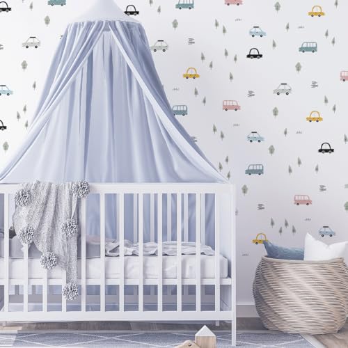 Mica-Mica Wandtattoo Kinderzimmer - Autos - Auto-Träume in Pastell | Hochwertige Stoff-Wandtattoos | 100% PVC-frei | Nachhaltige Wanddeko, Wandaufkleber & Wandsticker | Deko fürs Babyzimmer von Mica-Mica