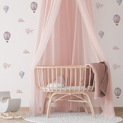 Mica-Mica Wandtattoo Kinderzimmer - Heißluftballons und Wolken | Hochwertige Stoff-Wandtattoos | 100% PVC-frei | Nachhaltige Wanddeko, Wandaufkleber & Wandsticker | Deko fürs Babyzimmer Mica-Mica Wandtattoo Kinderzimmer - Heißluftballons und Wolken | Hochwertige Stoff-Wandtattoos | 100% PVC-frei | Nachhaltige Wanddeko, Wandaufkleber & Wandsticker | Deko fürs Babyzimmer von Mica-Mica
