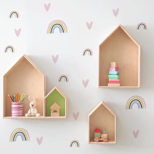 Mica-Mica Wandtattoo Kinderzimmer Regenbögen mit Herzen | kleine Wandtattoos | Wanddeko Kinderzimmer | Babyzimmer | Wandsticker | selbstklebend | PVC-frei Mica-Mica Wandtattoo Kinderzimmer Regenbögen mit Herzen | kleine Wandtattoos | Wanddeko Kinderzimmer | Babyzimmer | Wandsticker | selbstklebend | PVC-frei von Mica-Mica
