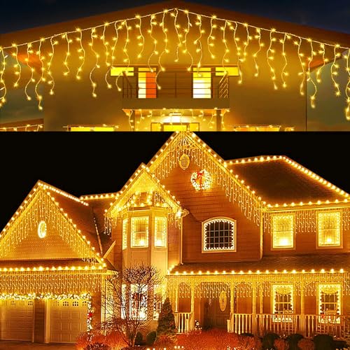 Lichterkette Eisregen Außen, 10M Wasserdichte Vorhang Lichter 8 Modes 56 Pcs Weihnachtsbeleuchtung 336 LEDs Eisregen Lichterkette für Garten Balkon Hochzeit Party Weihnachtsdekoration Lichterkette Eisregen Außen, 10M Wasserdichte Vorhang Lichter 8 Modes 56 Pcs Weihnachtsbeleuchtung 336 LEDs Eisregen Lichterkette für Garten Balkon Hochzeit Party Weihnachtsdekoration von Micacorn