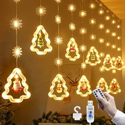 Schneeflocken Sterne Lichterkette 3M USB Weihnachten Lichter 8 Modes 110 LEDs Lichtervorhang Lichter mit Remote Weihnachtsmuster Weihnachtsbeleuchtung für Weihnachten Hochzeit Schlafzimmer Deko Schneeflocken Sterne Lichterkette 3M USB Weihnachten Lichter 8 Modes 110 LEDs Lichtervorhang Lichter mit Remote Weihnachtsmuster Weihnachtsbeleuchtung für Weihnachten Hochzeit Schlafzimmer Deko von Micacorn