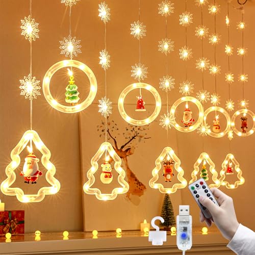 Schneeflocken Sterne Lichterkette 3M USB Weihnachten Lichter 8 Modes 110 LEDs Lichtervorhang Lichter mit Remote Weihnachtsmuster Weihnachtsbeleuchtung für Weihnachten Hochzeit Schlafzimmer Deko Schneeflocken Sterne Lichterkette 3M USB Weihnachten Lichter 8 Modes 110 LEDs Lichtervorhang Lichter mit Remote Weihnachtsmuster Weihnachtsbeleuchtung für Weihnachten Hochzeit Schlafzimmer Deko von Micacorn