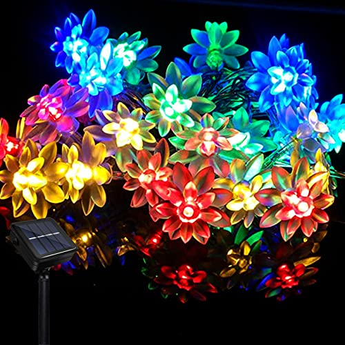 Micacorn Solar LED Lichterkette Garten, Wasserdichte Lotus Lichterkette 7 Meter 8 Modi 50 LED Lotus Solar Lichterkette für Außen Hochzeits Terrassen Party Weihnachten Dekoration Micacorn Solar LED Lichterkette Garten, Wasserdichte Lotus Lichterkette 7 Meter 8 Modi 50 LED Lotus Solar Lichterkette für Außen Hochzeits Terrassen Party Weihnachten Dekoration von Micacorn