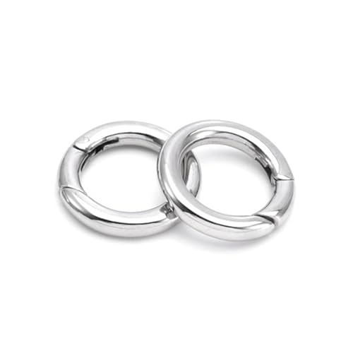 Michear S925 Sterling Silber Feder-O-Ring Schlüsselanhänger Ring Runde Schnappverschlüsse Schlüsselanhänger Schnalle Biegeringe 10 mm 12 mm 14 mm 16 mm für Taschen, Schmuckherstellung Michear S925 Sterling Silber Feder-O-Ring Schlüsselanhänger Ring Runde Schnappverschlüsse Schlüsselanhänger Schnalle Biegeringe 10 mm 12 mm 14 mm 16 mm für Taschen, Schmuckherstellung von Michear