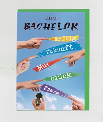Michel-Verlag Glückwunsch zum BACHELOR. Hochwertige Klappkarte incl. farblich passendem Briefumschlag. von Michel-Verlag