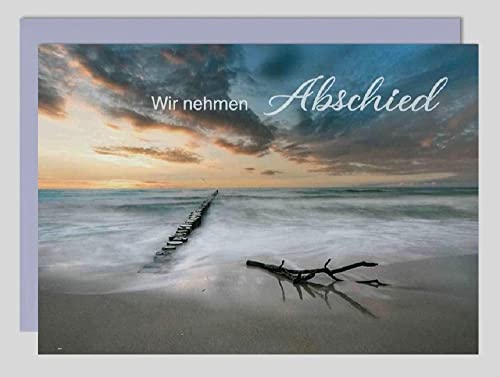 Michel-Verlag Trauerkarte WIR NEHMEN ABSCHIED. Klappkarte incl. farblich passendem Briefumschlag. Michel-Verlag Trauerkarte WIR NEHMEN ABSCHIED. Klappkarte incl. farblich passendem Briefumschlag. von Michel-Verlag