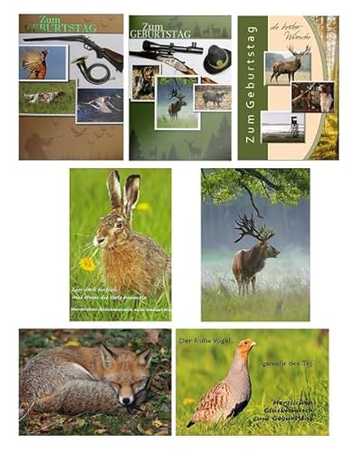 Michel Verlag 7er Set Premium Grußkarten JAGD NATUR WILDLIFE Glückwunschkarten mit/ohne Text für Jäger, Jagdfreunde. Klappkarten mit farbigen Briefumschlägen. Kartenformat 12 x 17cm. Made in Germany! Michel Verlag 7er Set Premium Grußkarten JAGD NATUR WILDLIFE Glückwunschkarten mit/ohne Text für Jäger, Jagdfreunde. Klappkarten mit farbigen Briefumschlägen. Kartenformat 12 x 17cm. Made in Germany! von Michel Verlag