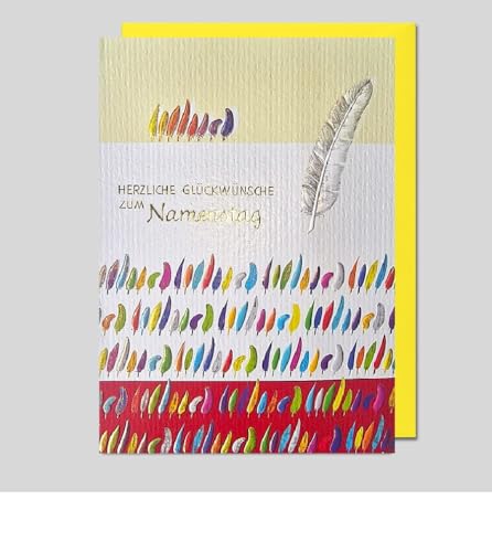 Michel Verlag Elegante Glückwunschkarte Zum NAMENSTAG | Klappkarte liebevoll gestaltet | Grußkarte zum Gedenktag Heilige, für Freunde Familie Kollegen | inkl. Umschlag, Format 17,5 x 11cm, Made in DE Michel Verlag Elegante Glückwunschkarte Zum NAMENSTAG | Klappkarte liebevoll gestaltet | Grußkarte zum Gedenktag Heilige, für Freunde Familie Kollegen | inkl. Umschlag, Format 17,5 x 11cm, Made in DE von Michel Verlag