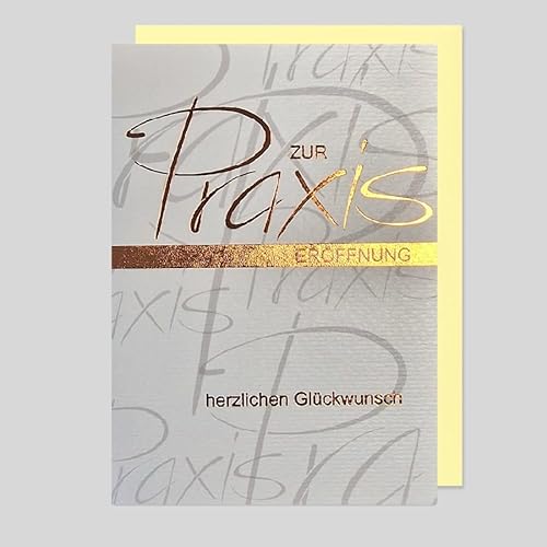 Michel Verlag Glückwunschkarte Zur PRAXISERÖFFNUNG, Herzliche Wünsche Karte zur Neueröffnung Arztpraxis Zahnarztpraxis Heilpraxis Kosmetikstudio, Klappkarte inkl. Umschlag. 12x17cm. Made in Germany! von Michel Verlag