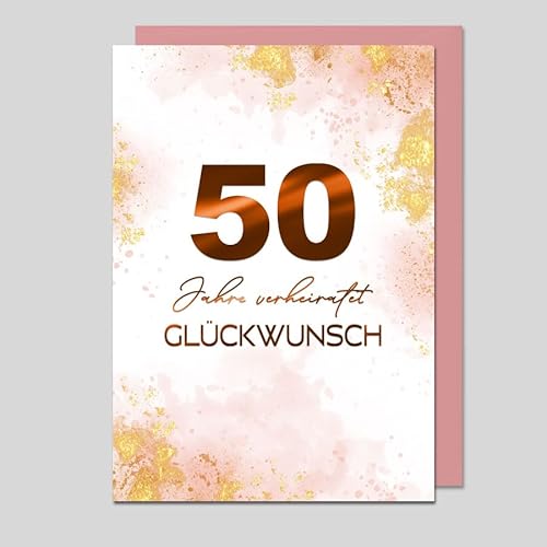 Michel Verlag Glückwunschkarte zur GOLDHOCHZEIT – Klappkarte Goldene Hochzeit inkl. Umschlag. Jubiläumskarte zum 50. Hochzeitstag Liebe – hochwertige Karte zum 50 Ehejubiläum. 17x12cm. Made in Germany Michel Verlag Glückwunschkarte zur GOLDHOCHZEIT – Klappkarte Goldene Hochzeit inkl. Umschlag. Jubiläumskarte zum 50. Hochzeitstag Liebe – hochwertige Karte zum 50 Ehejubiläum. 17x12cm. Made in Germany von Michel Verlag