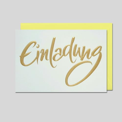 Michel Verlag Premium Grußkarte EINLADUNG. Edle Einladungskarte, hochwertige neutrale Schriftkarte für Einladung zu Geburtstag Hochzeit Taufe Feier. Klappkarte inkl. Umschlag. 17x12cm. Made in Germany Michel Verlag Premium Grußkarte EINLADUNG. Edle Einladungskarte, hochwertige neutrale Schriftkarte für Einladung zu Geburtstag Hochzeit Taufe Feier. Klappkarte inkl. Umschlag. 17x12cm. Made in Germany von Michel Verlag