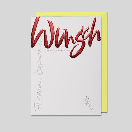 Michel Verlag Premium Grußkarte Für einen besonderen WUNSCH für viele Anlässe. Karte für Geldgeschenk oder Gutschein Geldkarte Gutscheinverpackung, Klappkarte inkl. Umschlag. 17x12cm. Made in Germany! Michel Verlag Premium Grußkarte Für einen besonderen WUNSCH für viele Anlässe. Karte für Geldgeschenk oder Gutschein Geldkarte Gutscheinverpackung, Klappkarte inkl. Umschlag. 17x12cm. Made in Germany! von Michel Verlag