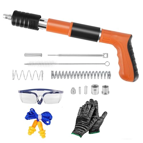 Manuelle Nagelpistole - Tragbare Stahl Nagel Pistole mit 5 Stufen einstellbarer Leistung, Schalldämpfer Bolzenschussgerät Nail Gun für Decken, Betonwände, Stromkreisinstallation, Innendekoratio von Micmetago